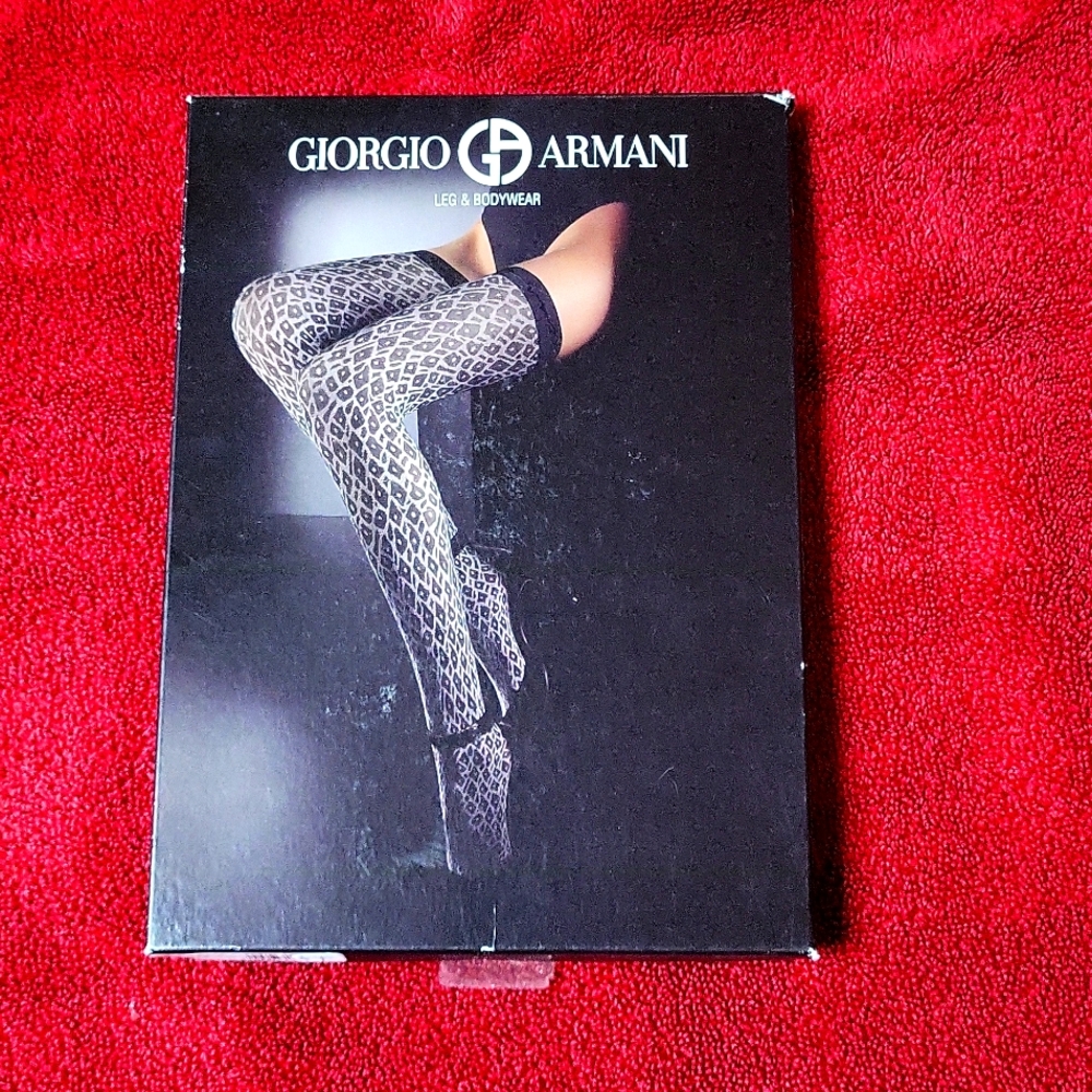 Vintage, Wolford/Giorgio Armani Tests di Moro stay ups leopard print